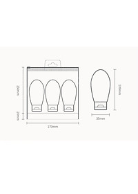 Set 3 Lọ chiết mỹ phẩm, dầu gội du lịch siêu tiện lợi dung tích 60ml kèm túi zip