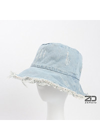 Nón vành tròn, Mũ bucket jean rách nam nữ phong cách cá tính