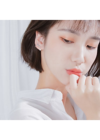 Bông tai kẹp vành tai S925 đính đá