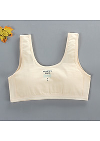 Bộ 5 áo lót học sinh nữ vải cotton dây to bản đệm vải cố định không gọng không lộ thích hợp bé gái cấp 1, cấp 2 - ao lot hoc sinh nu