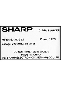 Máy Vắt Cam Sharp EJ-J130-ST - Hàng Chính Hãng