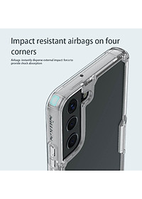Ốp lưng silicon trong suốt cho Samsung Galaxy S22 Plus hiệu Nillkin Nature Pro mỏng 0.6mm - hàng nhập khẩu