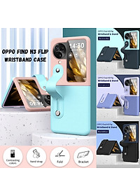 Ốp lưng đai đeo hand trap chống sốc cho Oppo Find N3 Flip hiệu HOTCASE Wristband Stand Phone Case - chất liệu cao cấp, thiết kế thời trang sang trọng có đai đeo tay an toàn - Hàng nhập khẩu