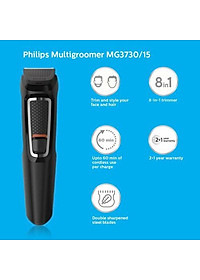 Máy cạo tỉa râu đa năng 8 trong 1 Philips MG3730/15 - Hàng chính hãng
