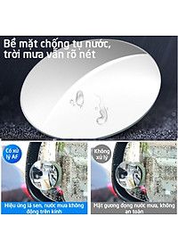 Bộ 2 gương cầu lồi 3 cm chiếu hậu xóa điểm mù xe hơi, ô tô, xe tải tăng độ an toàn, xoay 360 độ cố định( GCH01)