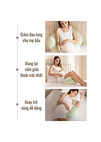 Gối bầu cánh tiên sợi tre A ( tặng kèm gối phụ)