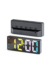 Đồng Hồ Led, Đồng Hồ Để Bàn RGB, Có Báo Thức, Hiển Thị Thời Gian, Nhiệt Độ, Có Cảm Biến Ánh Sáng Tự Động, Decor Phòng Ngủ Chill