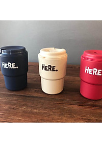 Cốc giữ nhiệt Here Inomata 320m có nắp xoay để đậy kín giữ nhiệt & đảm bảo an toàn vệ sinh - Hàng nội địa Nhật Bản |#Made in Japan|