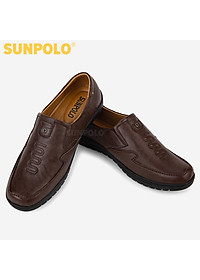 Giày Lười Nam Da Bò SUNPOLO SUS511 (Đen, Nâu)