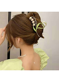 Kẹp tóc kim loại dạng dài - kẹp tóc sau - Kẹp tóc hoa lưu ly - kẹp tóc sang trọng nữ tính cao cấp