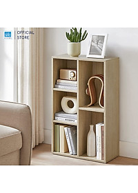Kệ Sách Gỗ 5 Ngăn Có Hậu 80 x 50 x 24cm SIB Decor Cabinet KSG50