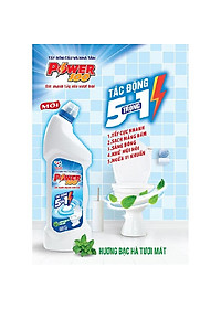 Chai Nước Tẩy Bồn Cầu Và Nhà Tắm POWER100 Hương Bạc Hà 900ml