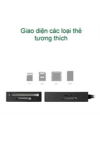 Đầu đọc thẻ 4in1 UGREEN CR125 30333 - Hỗ trợ thẻ CF / SD / TF / MS , Đầu đọc USB 3.0, Truyền tải dữ liệu nhanh chóng - Hàng chính hãng