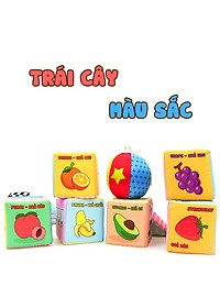 Đồ chơi 12 khối vải tương tác sơ sinh PiPoVietnam an toàn cho bé sơ sinh, luyện kỹ năng vận động tinh, vận động thô