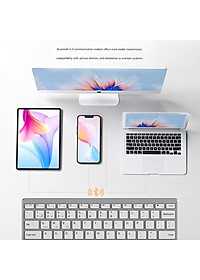 Bàn phím không dây mini W201S - đa kết nối bluetooth 5.0 + 3.0 + Usb wireless 2.4G cho máy tính laptop smartphone hàng nhập khẩu