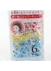 Set 06 mũ tắm trùm đầu, họa tiết chấm bi Free size Shower Cap Seiwa - Hàng nội địa Nhật Bản