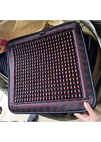 Lót ghế và tựa lưng hạt gỗ ô tô văn phòng massage cao cấp chống nóng hiệu quả