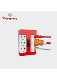 Ổ cắm xoay 90° Điện Quang ĐQ ESK RT 53 2USB (5 lỗ 3 chấu, 2USB)