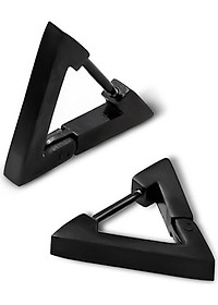 Bông Tai Nam Khoen Hình Tam Giác Titan Không Đen TT 2425 - 1 Cặp