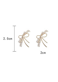 Bông tai nơ đính đá