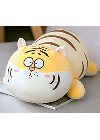Thú nhồi bông hổ mặt ngáo mắt tròn dễ thương - Size từ 45cm đến 70cm - Quà tặng gấu bông hổ êm mịn.