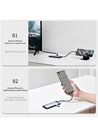 Hub chuyển đổi đa năng 8 trong 1 Baseus CAHUB-CV0G ( Type-C to HDMI/ USB3.0/ LAN / SD Card Reader/ Type C PD 100W, Multifunctional HUB) - HÀNG CHÍNH HÃNG