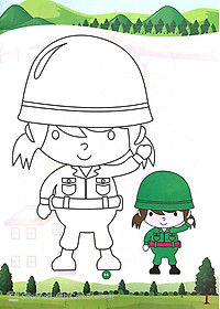 Bé Tô Màu Chú Bộ Đội