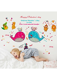 Decal dán tường valentine days ZOOYOO SK9092