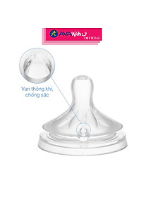Bộ 2 núm ti Philips Avent SCY966/12 cổ rộng size 6 (từ 9 tháng) - Hàng Chính Hãng