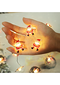 Dây Đèn LED 2M 20 Bóng Hình Ông Già Noel / Người Tuyết Trang Trí Cây Thông Giáng Sinh Năm Mới - HÀNG CHÍNH HÃNG MINIIN