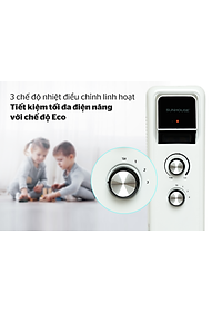 Máy sưởi dầu Sunhouse SHD7084, Công suất 2400W, 13 lá phát nhiệt, làm ấm nhanh, Có giàn phơi - Hàng chính hãng, bảo hành 12 tháng