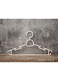 Set 10 cái Móc áo đầm vuông Hara 180 Bằng Nhựa Cao Cấp Inochi Nhật Bản (407 x 80 x 220 mm) - Giao Màu Ngẫu Nhiên