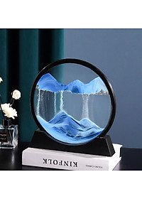 Tranh Cát 3D Chuyển Động Tranh Cát Chảy Hình Tròn Làm Quà Tặng Trang Trí Bàn Làm Việc Tinh Tế, Sang Trọng 