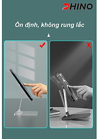 Giá đỡ, kệ đỡ điện thoại Rhino KP902 bằng thép để bàn tiện lợi có thể gấp gọn - Hàng chính hãng