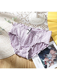 Quần lót nữ cotton tinh khiết chấm bi quần giữa eo Quần sịp dễ thương Nhật Bản QL03