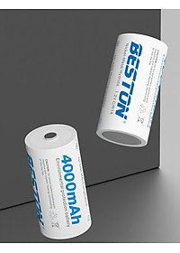 Pin C sạc Beston 4000mAh - Vỉ 2 pin cỡ trung dùng cho thiết bị gia đình, thiết bị điện tử - hàng nhập khẩu