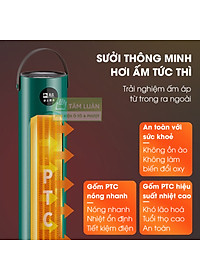 Máy sưởi ấm phòng ngủ, quạt sưởi gốm cho phòng 25m2, máy sưởi mini nóng nhanh an toàn cho trẻ em - Hàng chính hãng