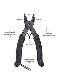 Kìm Cắt Sên Xích Xe Đạp KC-02, chất liệu thép, tay cầm cao su chống trượt, giúp tháo mở thu ngắn dây (loại lớn dài 16cm) 2 Trong 1 - Mai Lee