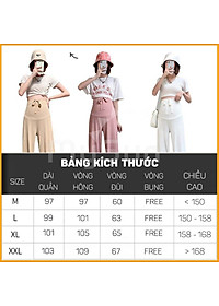 Quần tây dài lưng thun ống rộng đẹp cho bà bầu mặc đi làm công sở 4 mùa Đông Hè MySun