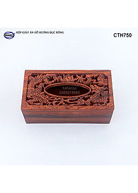 Hộp Giấy Ăn Bằng Gỗ Hương (Cỡ lớn - đủ mẫu) Đục Khắc Hoa Văn Tinh Xảo/Độc Đáo