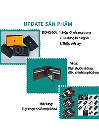 Combo ví thắt lưng nam CB101 Bụi Leather – da bò thật 100%, bảo hành 12 tháng