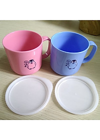 Cốc nhựa uống nước  Nakaya 200ml có nắp silicon mềm - Nội địa Nhật Bản