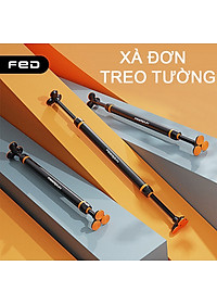 Xà Đơn Gắn Cửa FED-0228 | Kích thước 115-140cm (Chịu lực 400kg - Có chốt khóa an toàn khi gắn xà - Dễ dàng tháo lắp không cần khoan tường)