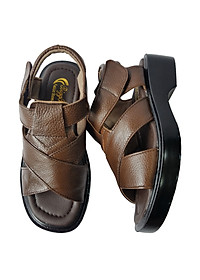 Giày Sandal Nam Trung Niên BIGGBEN Da Bò Thật Cao 4 Phân SD136