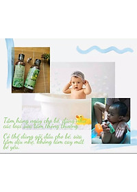 SỮA TẮM LÁ KHỔ QUA RỪNG MẸ KEN -500ML (hỗ trợ  Trị rôm sẩy cho bé ,hăm tả, ngứa da)