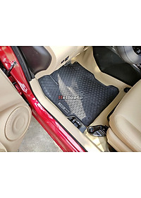 Thảm lót sàn cao su xe Toyota Vios 2014- 2022 (Mẫu Nissin tổ ong CHỮ TRẮNG)