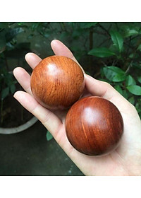 2 Bi lăn tay gỗ hương quả tròn 5 cm