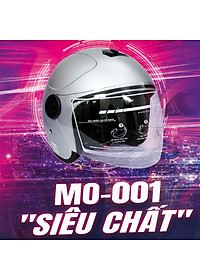 Mũ bảo hiểm 3/4 có kính Protec MO-001, kiểu dáng mới, gọn nhẹ, ôm sát đầu, thời trang