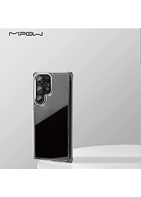Ốp lưng trong suốt chống ố vàng cho Samsung Galaxy S25 Ultra, Mipow Tempered Transparent (Bayer Germany)_ Hàng Chính Hãng