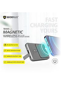Pin sạc dự phòng không dây MicroPack POWER WAVE III WPB-1015M - Hàng Chính Hãng